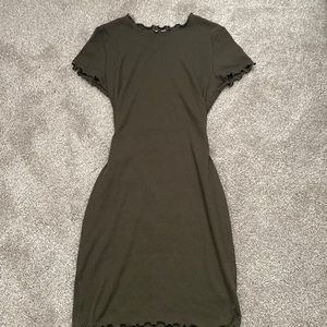 Green mini dress